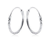 Silver Hoop Earring HO-2544